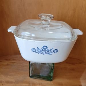 Corningware Cone Flower 6 x 6 x 3 Casserole Dish with Lid